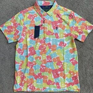 William Murray Golf Colorful Patterned Polo Shirt